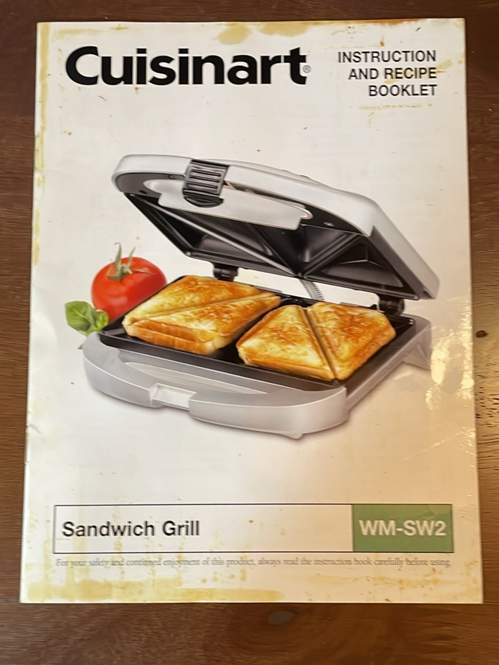 Cuisinart White and Black Sandwich Grill - WM-SW2